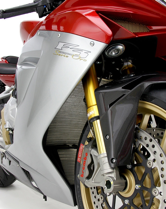 Motocorse Titanium Radiator and Oil Cooler Guards for MV Agusta F3 675 / 800 Motocorse Titanium Radiator and Oil Cooler Guards for MV Agusta F3 675 / 800